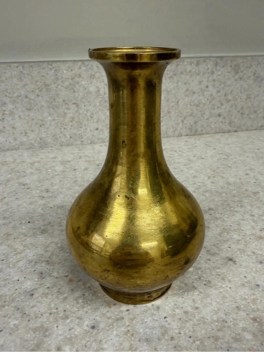 Brass Bulb Vase - Gold Decorative Accent